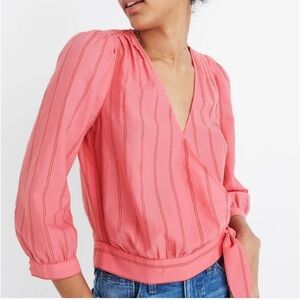 Women's Madewell Cecelia Wrap Top Small